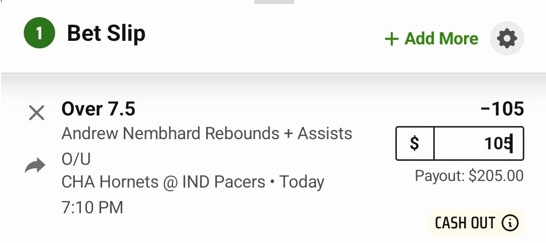 Low-hold bet example showing minimal loss when hedging